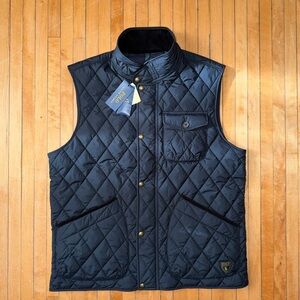 NWT Polo Ralph Lauren The Beaton Quilted Utility Men’s  Navy Vest Sz. L